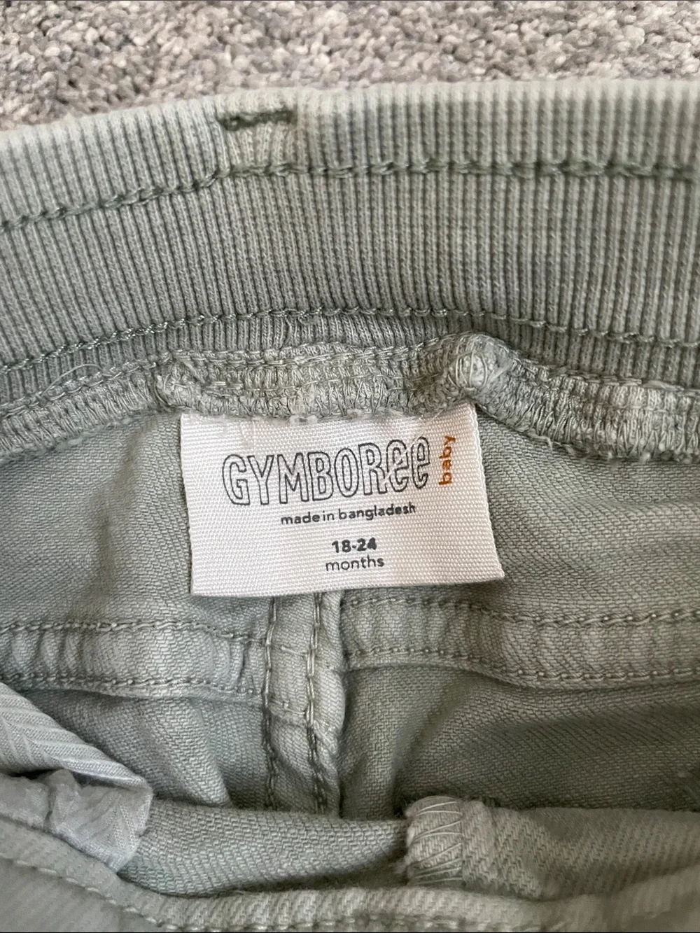 Gymboree Stretch Pull-On Pants in Sage Green size 18-24 months.